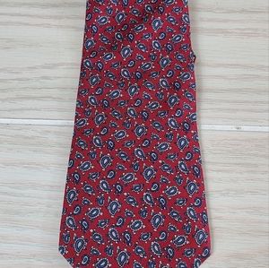 Superba Mens Neck Tie Red and Blue Paisley Pure Silk Vintage 56x3.5